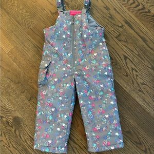 Girls 4t London fog snow pants bibs